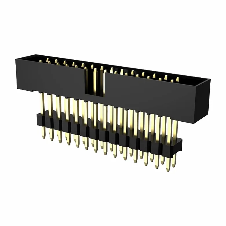 1,27 мм заглавка на кутията Двоен ред прав стекер