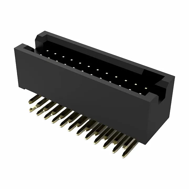 1,27 мм заглавка на кутията мъжки двоен ред десен ъгъл DIP2