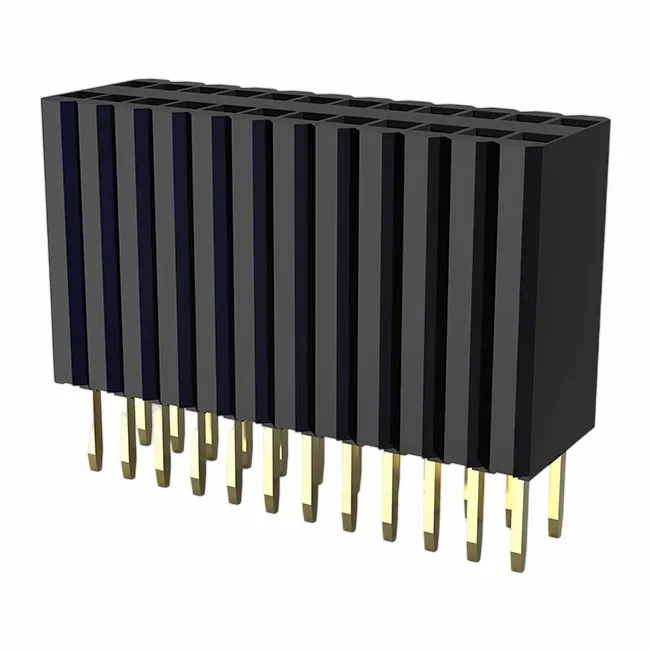 1.27x2.54mm женски заглавка с един ред направо