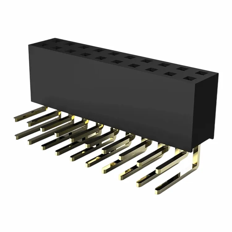 2,54 мм женска заглавка Двоен ред десен ъгъл DIP Y Тип