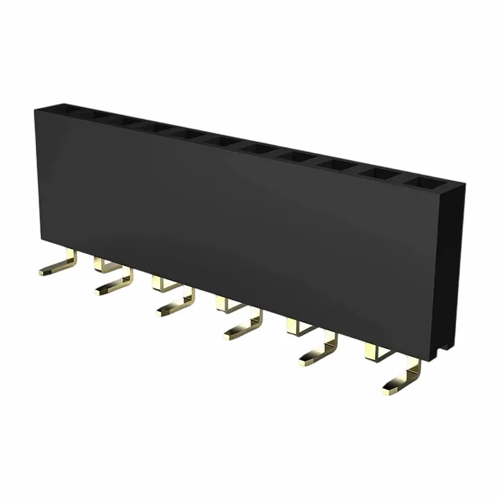 2,54 мм женска заглавка с един ред smt y тип