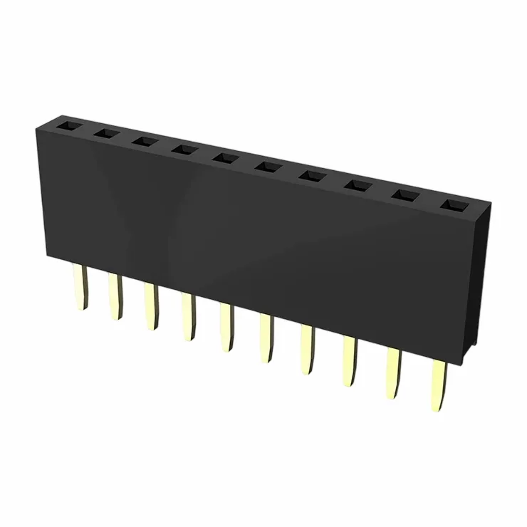 2,54 мм женска заглавка Единичен ред направо y тип